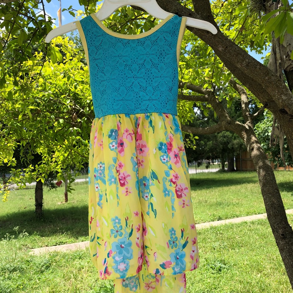 Beautiful blue and yellow dress